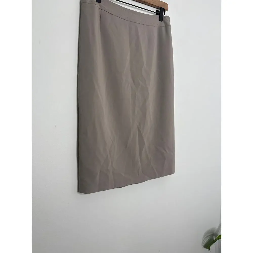 NWT Basler Pencil Skirt Size 2 Taupe Beige Career Professional Knee Length